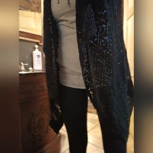 Ab studio Black cardigan size large